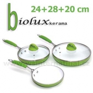 Биолюкс Керама - набор из 3-х сковородок ― Телемагазин Краснодар