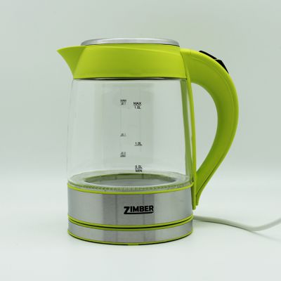 Чайник электрический стеклянный с подсветкой Zimber купить в Телемагазине, цены в Краснодаре
