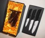 Керамические ножи с подставкой в наборе из 3 штук