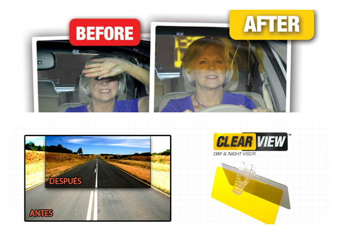 Солнцезащитный козырек для автомобиля день-ночь Clear view